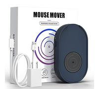 Ergopollo Jiggler de ratón, Dispositivo de Movimiento de Mouse indetectable, agitador con Cable USB y Adaptador de 5 V1 A, Mantiene la Pantalla del PC Activa, Color Azul
