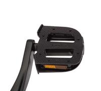 Ergotec EP Pedal de carga, para bicicletas de transporte y carga, eje de acero reforzado de 9 mm, 105 x 100, rosca de 9/16 pulgadas, aleación, rodamiento de bolas, reflectores integrados, negro