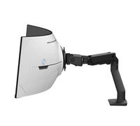 Ergotron Brazo para Monitor de Juegos HX VHD de Alta Resistencia, Soporte de Escritorio para Monitor Individual, para monitores curvados ultraanchos 1000R de hasta 57 Pulgadas, 13-17 kg, VESA 75 x 75