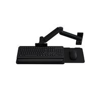 Ergotron Brazo para teclado de pared LX Pro con bandeja para raton, negro, aluminio, ajustable 0-330 mm, soporte 2.3 kg
