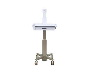 Ergotron CareFit Slim 2.0 Carro Multimedia LCD con Cajón, Aluminio, para Pantallas de 21" a 27", Capacidad 14500 kg, Gris/Blanco