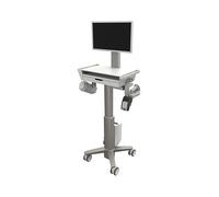 Ergotron CareFit Slim 2.0 Carro Multimedia para Pantallas 21"-27", Aluminio/Acero, Blanco/Oro, Soporta 14500 kg