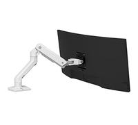 Ergotron Hx Monitor Arm In Wei? - Tischhalterung Mit Patentierter CF-Technologie F?r Ultrawide Monitore Bis 124,50cm (49") ,bis Zu 1800r W?lbungsradi
