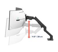 Ergotron Brazo para Monitor de Juegos HX VHD de Alta Resistencia, Soporte de Escritorio para Monitor Individual, para monitores curvados ultraanchos 1000R de hasta 57 Pulgadas, 13-17 kg, VESA 75 x 75
