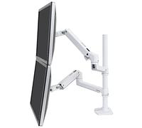 Ergotron LX Dual Stacking Arm Tall Pole - Soporte de Escritorio para 2 Pantallas LCD - Aluminio - Blanco - Tamaño de Pantalla: hasta 40"