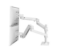 Ergotron LX Pro Kit de Montaje Doble Brazo para 2 Monitores de hasta 27 Pulgadas (68.6 cm), Soporta 20 kg, Ajuste de Altura e Inclinación, Color Blanco, Ref. 45-690-290