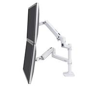 Ergotron LX Series 45-492-216 soporte de mesa para pantalla plana 61 cm (24") Blanco - Soporte para televisor (18 kg, 61 cm (24"), 75 x 75 mm, 100 x 100 mm, Ajustes de altura, Blanco)