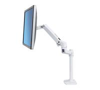Ergotron LX Series 45-537 216 Monitor Arm para Escritorio, Soporte Brazo Articulado, Blanco, 11.3 kg, hasta 32" (81.3 cm), Montaje Abrazadera, 100x100 mm