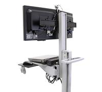 Ergotron Neo-Flex Dual WideView WorkSpace - Carro para Pantalla LCD, Teclado, ratón, CPU, plástico, Aluminio, Acero, Dos Tonos, Gris, tamaño de Pantalla: hasta 22 Pulgadas