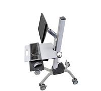 Ergotron Neo-Flex Lcd Cart - Carrito Para Pantalla Lcd/Teclado/Ratón/Escánder De Código De Barras/Cpu - Plástico, Aluminio, Acero - Dos Tonos De Gris - Tamaño De Pantalla: Hasta 22 Pulgadas - Interfaz De Montaje: 100 X 100 Mm, 75 X 75 Mm