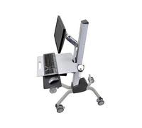 Ergotron Neo-Flex LCD Cart - Carro/Soporte de Suelo para Monitor, 68.6 cm (27"), Gris, Aluminio, con Ruedas, Bandeja de Teclado, Gestión de Cables y Seguridad con Llave
