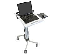Ergotron NeoFlex Laptop Cart - Carro Portátil con Ruedas y Soporte, Altura Ajustable hasta 51 cm, para Notebooks de 12 a 17 Pulgadas (30.5-43.2 cm), Capacidad 6.8 kg, Color Gris