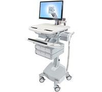 Ergotron styleview aluminio, gris, blanco panel plano carro multimedia