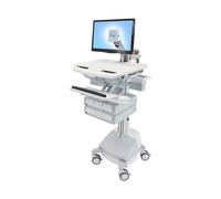 Ergotron StyleView Carro Multimedia con Brazo LCD para Panel Plano, 4 Cajones, SLA-Antrieb, Soporta 17.3 kg, 24", 75/100 mm VESA, Color Aluminio/Gris/Blanco