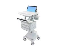 Ergotron StyleView Carro Multimedia Portátil con 9 Cajones, Aluminio, Ajuste de Altura, Gris y Blanco, Certificaciones UL/EN/IEC