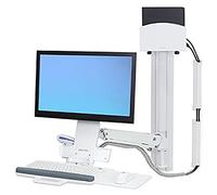 Ergotron StyleView Carro para administración de tabletas Blanco PC - Soporte para Equipo Multimedia (Carro para administración de tabletas, Blanco, Aluminio, De plástico, PC, 13,2 kg, 61 cm (24"))