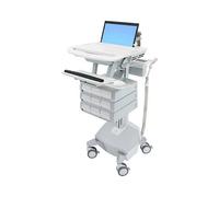 Ergotron StyleView Carro Portátil para Ordenador, LiFePO4, 9 Cajones, con Bandeja para Teclado, Ajuste de Altura, Certificado para UE (SAU-EU)