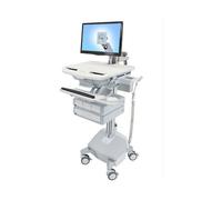 Ergotron StyleView SAU-EU Carro Multimedia con Brazo LCD, Aluminio, Hasta 24"/15.9 kg, 4 Cajones, Certificación Médica