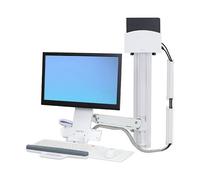 Ergotron StyleView Carro para administración de tabletas Blanco PC - Soporte para Equipo Multimedia (Carro para administración de tabletas, Blanco, Aluminio, De plástico, PC, 13,2 kg, 61 cm (24"))