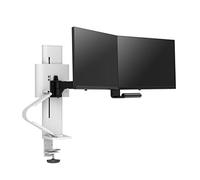 Ergotron Trace ™ Brazo de Monitor Doble, Soporte de Escritorio VESA - para 2 monitores de hasta 27 Pulgadas, 4 a 10 Libras Cada uno, Color Blanco