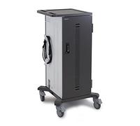 Ergotron YES35 - Carro para 35 celulares de teléfonos, Tablets y Libros electrónicos (bloqueable), Color Gris y Blanco