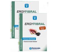 ERGYFIBRAL - Cubos de mascar a base de frutas y plantas ricas en fibra y magnesio.- Nutergia - Lote de 2 cajas de 12 cubos (2)