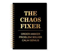 ERHACHAIJIA The Chaos Fixer - Cuaderno con espiral de 160 páginas, regalo de fijación del caos, diario de agradecimiento al equipo, divertido cuaderno de oficina para compañeros de trabajo, gerente