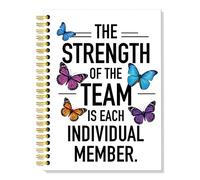 ERHACHAIJIA The Strength of The Team - Cuaderno de tapa dura con espiral de 160 páginas, el mejor regalo de equipo para compañeros de equipo, trabajo, mejores compañeros de trabajo, regalos de