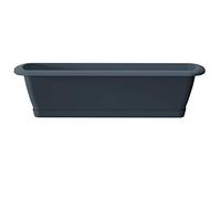 Erhard-Trading Set de jardinera Alzira + plato de 80 cm, antracita, para balcón, jardinera