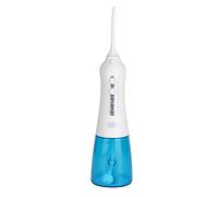 Erhigher Hilo dental impermeable, punta giratoria de 360 grados, portátil, limpieza profunda, irrigador dental inalámbrico para limpieza de dientes, uso doméstico y de viaje, color blanco