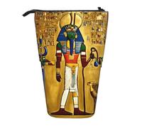 ERhoug Ancient Egypt Tribe Series Estuche de lápices con soporte telescópico, bolsa de papelería sobre pie, organizador lindo para oficina, maquillaje, cosméticos