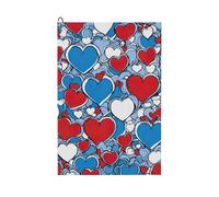 ERhoug Toalla de golf romántica de microfibra con estampado de corazón rojo con mosquetón, patrón de gofre, para hombres y mujeres, regalo perfecto para bolsa de golf