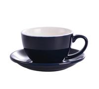 ERHTGUO 150ml Ceramic Mug Latte Art Cup With Saucer For Cappuccino Manual Brew Coffee Shop Barista(A)