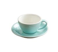 ERHTGUO 150ml Ceramic Mug Latte Art Cup With Saucer For Cappuccino Manual Brew Coffee Shop Barista(D)
