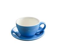 ERHTGUO 150ml Ceramic Mug Latte Art Cup With Saucer For Cappuccino Manual Brew Coffee Shop Barista(F)
