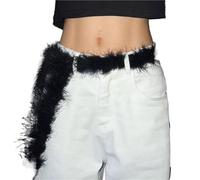 ERHTGUO 2pc Jeans Pants Decor Embroidered Flower Lace Mini Skirt Irregular See Through Ruched Skirts High Waist Harajuku Pleated(Color1)