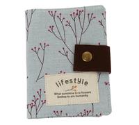 ERHTGUO 2pcs Floral Canvas Ladies Card Package Creative Cloth Credit Holder Business Women's Cardholders Bag(Blue)