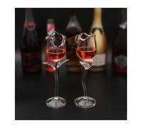 ERHTGUO 2pcs Wedding Champagne Glass Set Toasting Flute Glasses With Crystal Rimmed Hearts Decor Drink Goblet Cup(2PCS Rose)