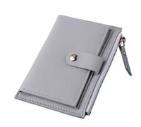 ERHTGUO 2pcs Women's Wallet Short Women Coin Purse Wallets for Woman Card Holder Small Ladies Female Hasp Mini Clutch for Girl(Light Grey)