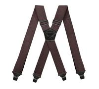 ERHTGUO 3.5 * 120cm Adult Men's Suspender X-Type Elastic Braces 4 Clips Buckles Strap Harness Man Work Male Jockstrap Accessories(Coffee-120cm)