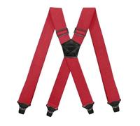 ERHTGUO 3.5 * 120cm Adult Men's Suspender X-Type Elastic Braces 4 Clips Buckles Strap Harness Man Work Male Jockstrap Accessories(Red-120cm)