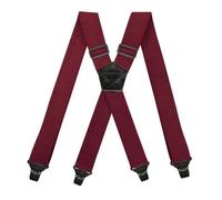 ERHTGUO 3.5 * 120cm Adult Men's Suspender X-Type Elastic Braces 4 Clips Buckles Strap Harness Man Work Male Jockstrap Accessories(WineRed-120cm)