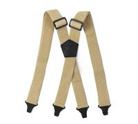 ERHTGUO 3.5 * 120cm Adult Men's Suspender X-Type Elastic Braces 4 Clips Buckles Strap Harness Man Work Male Jockstrap Accessories(Khaki-120cm)