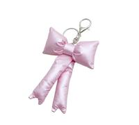 ERHTGUO 3pc Fashion Big Bow Keychain Cotton Filling Bowknot Key Chains For Women Bag Pendant Girlfriend(Pink)