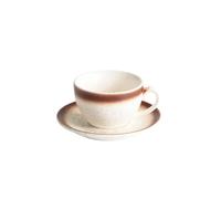 ERHTGUO 75/200/250/300ml Coffee Cup And Saucer Set Retro Ceramics Espresso Cups Vintage Latte Art Mug For Cappuccino(200ml)