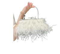 ERHTGUO Bolso de noche con plumas, doble cara, for vestido novia, for cena o fiesta, a juego cheongsam for damas