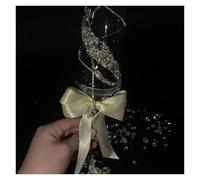 ERHTGUO Bridal Toast Cup Super Beautiful Goblet DIY Crystal Tassel Homemade Wedding(Orange)