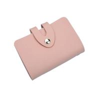 ERHTGUO Business Card Holder Wallet Women Black/Pink/Blue/Green/Red/Brown Bank/ID/Credit 24 bits Case(Pink)