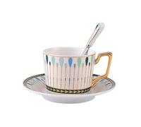 ERHTGUO Coffee Cup And Saucer Set Style Ceramic Mug Cappuccino Afternoon Tea