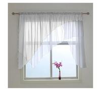 ERHTGUO Cortinas Cortas con Borde Biselado Irregular for Sala de Estar, Cocina, balcón, Ventana, 1 Unidad(Light Grey,Rod-Pocket,W250cm x H140cm)